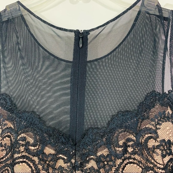 NWT ARTLIER NICOLE MILLER BLACK LACE MESH COCKTAIL DRESS - Picture 7 of 8